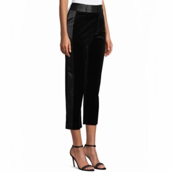 FRAME Velvet Cropped Trousers‎ Sz 4 - Picture 1 of 4